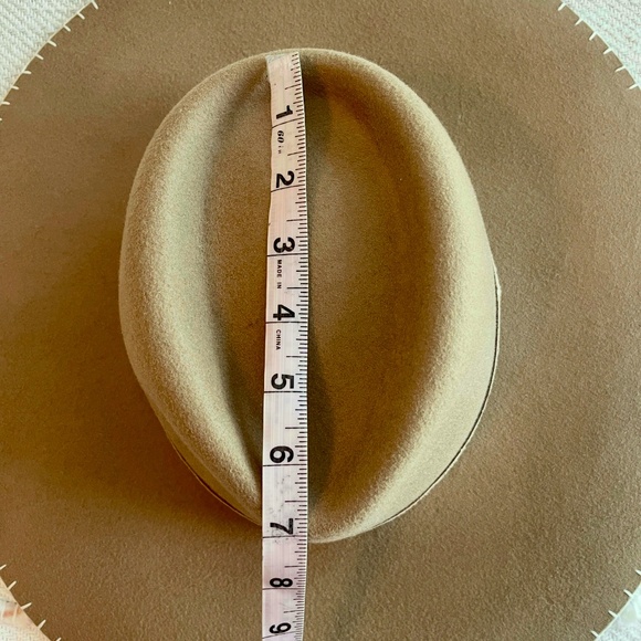 RAG & BONE Ingrid Felted Wool Fedora In Camel Color,  Unisex size M - Picture 9 of 12